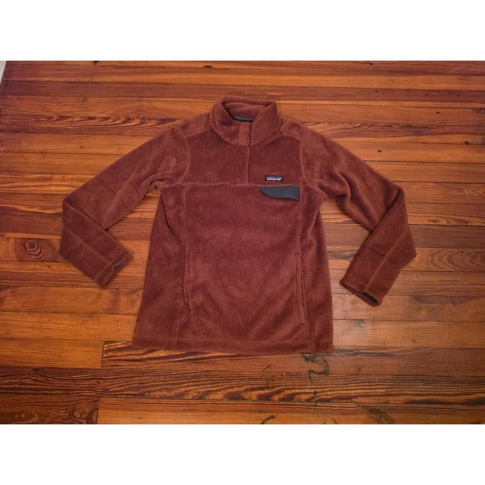 Patagonia Re-Tool Snap-T Fleece Pullover Rust Brown Women Small 25442